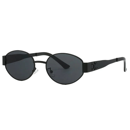 Luxury Unisex Metal Sunglasses - Stylish UV400 Round Oval Shades - ZOOMNSTORE