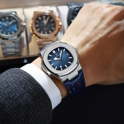 Luxury Waterproof Mens Luminous Leather Sports Watch - ZOOMNSTORE