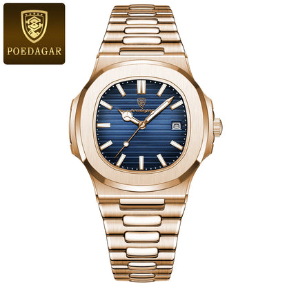Luxury Waterproof Mens Luminous Leather Sports Watch - ZOOMNSTORE