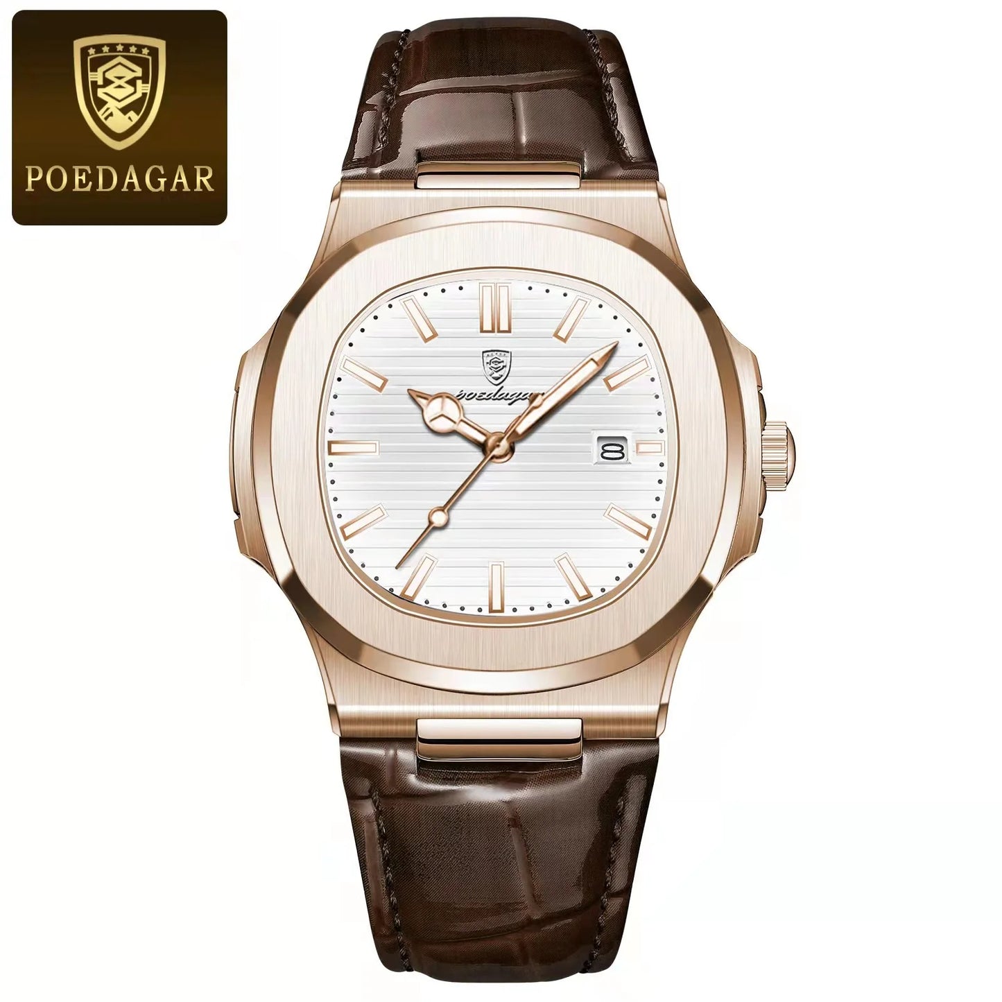 Luxury Waterproof Mens Luminous Leather Sports Watch - ZOOMNSTORE