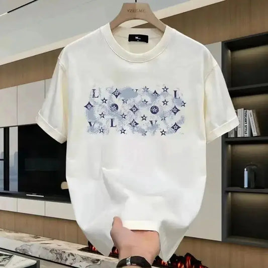 Luxury Womens Casual T-Shirt - Short Sleeve Graphic Print 100 Cotton Top - ZOOMNSTORE