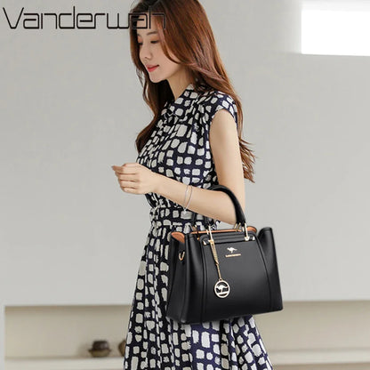 Luxury Womens Leather Crossbody Bag - Large Capacity Designer Tote - ZOOMNSTORE