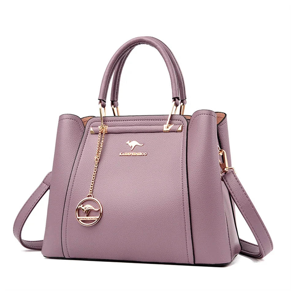 Luxury Womens Leather Crossbody Bag - Large Capacity Designer Tote - ZOOMNSTORE