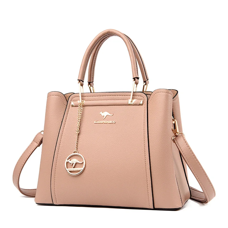 Luxury Womens Leather Crossbody Bag - Large Capacity Designer Tote - ZOOMNSTORE