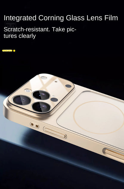 Luxury iPhone Case - Large Frame Glass Lens Protection for iPhone 14151617 Pro Max Magsafe Magnetic PC Hard Cover - ZOOMNSTORE