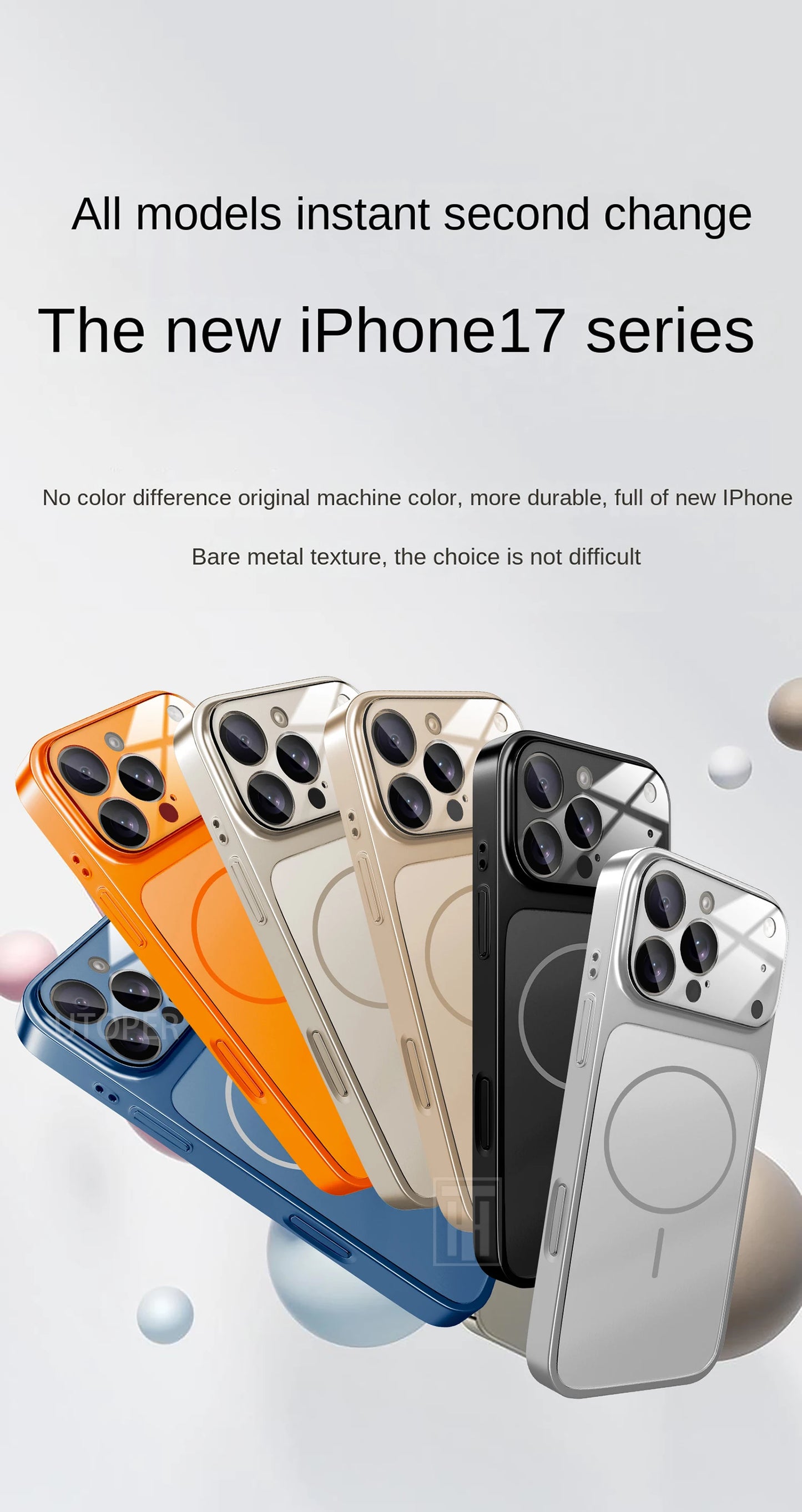 Luxury iPhone Case - Large Frame Glass Lens Protection for iPhone 14151617 Pro Max Magsafe Magnetic PC Hard Cover - ZOOMNSTORE