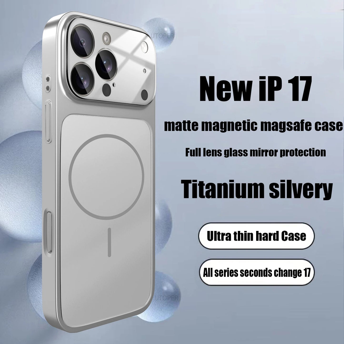 Luxury iPhone Case - Large Frame Glass Lens Protection for iPhone 14151617 Pro Max Magsafe Magnetic PC Hard Cover - ZOOMNSTORE