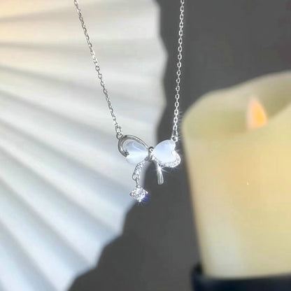 Fairy Elegant Pink Round Crystal Pendant Necklace Simple Design Korean Fashion Girls Women Star Clavicle Chain Jewelry Gifts