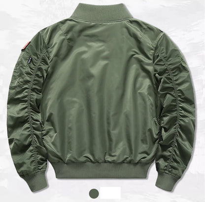 MA-1 Pilot Jacket - Men's Cotton Military Style Zipper Closure Jacket - ZOOMNSTORE