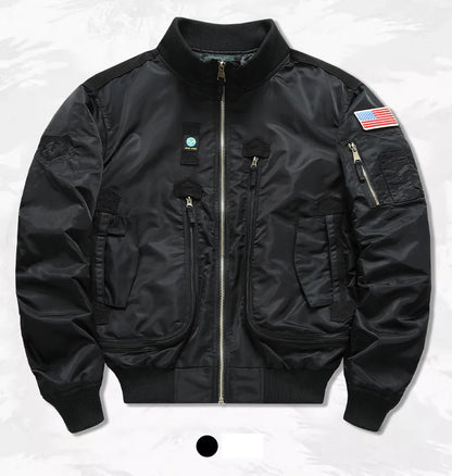 MA-1 Pilot Jacket - Men's Cotton Military Style Zipper Closure Jacket - ZOOMNSTORE