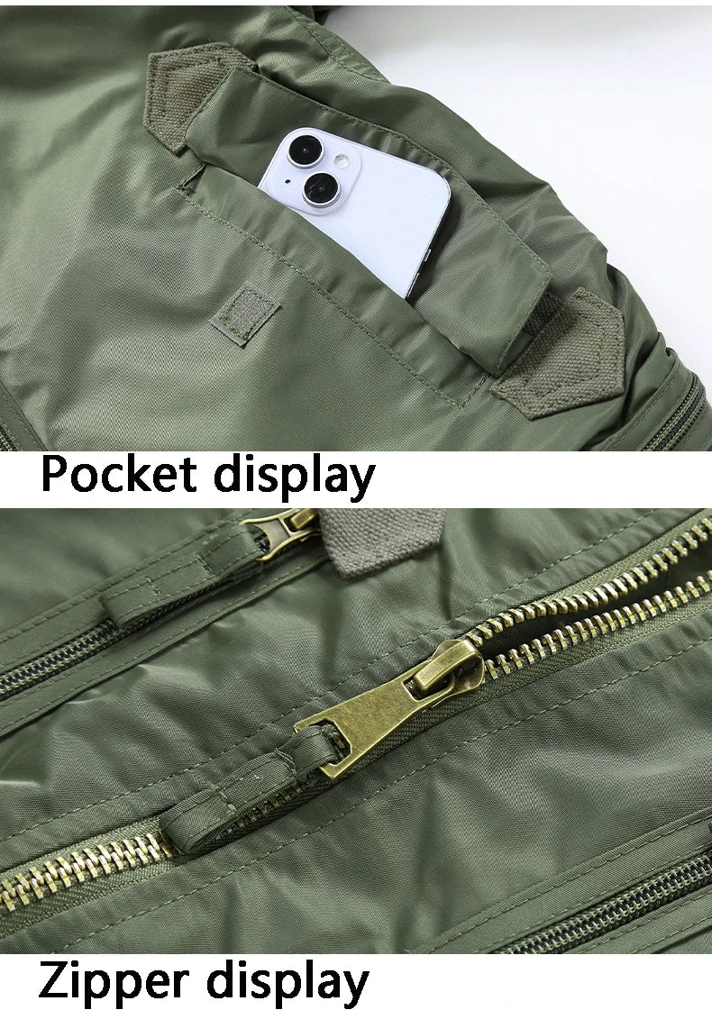 MA-1 Pilot Jacket - Men's Cotton Military Style Zipper Closure Jacket - ZOOMNSTORE