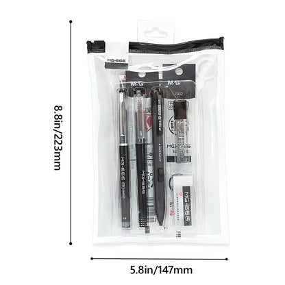 M&G 11pcs Exam Set (Gel Pen+Refill+2B Pencil+Ruler+Eraser) for Student Exam Back to School Stationeries - ZOOMNSTORE