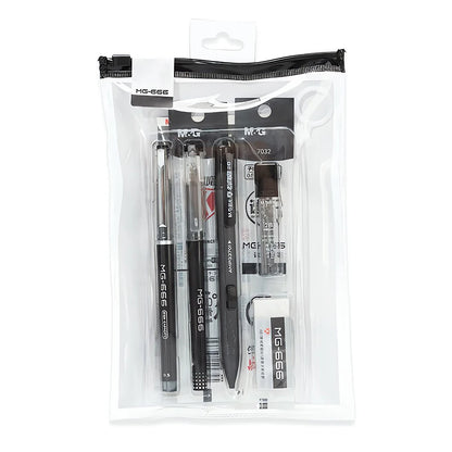 M&G 11pcs Exam Set (Gel Pen+Refill+2B Pencil+Ruler+Eraser) for Student Exam Back to School Stationeries - ZOOMNSTORE