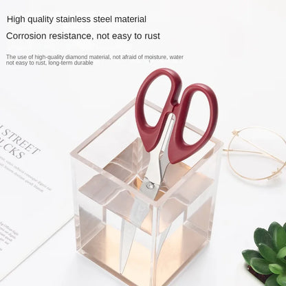 M&G 160mm Red Scissor Office Household Life Scissors Medium Handmade Paper Scissors Office Supplies 1 Piece - ZOOMNSTORE