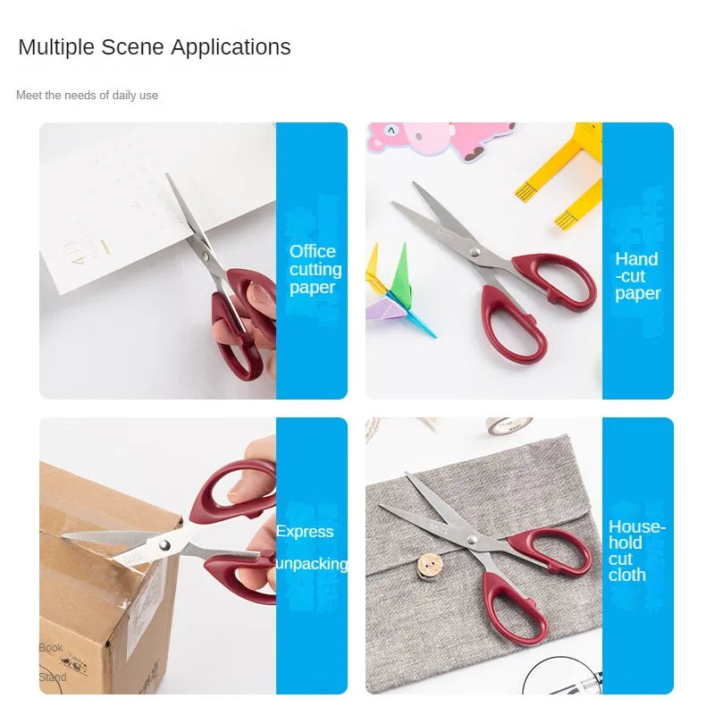 M&G 160mm Red Scissor Office Household Life Scissors Medium Handmade Paper Scissors Office Supplies 1 Piece - ZOOMNSTORE