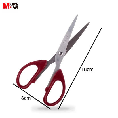 M&G 160mm Red Scissor Office Household Life Scissors Medium Handmade Paper Scissors Office Supplies 1 Piece - ZOOMNSTORE