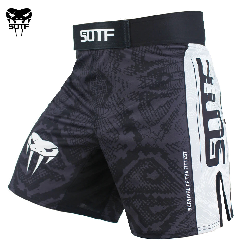MMA Boxing Shorts - SOTF Snake Scale Muay Thai Kickboxing Shorts - ZOOMNSTORE