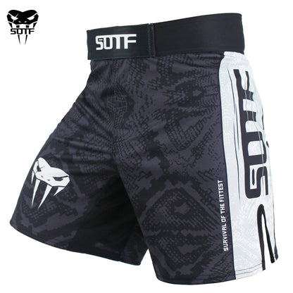 MMA Boxing Shorts - SOTF Snake Scale Muay Thai Kickboxing Shorts - ZOOMNSTORE