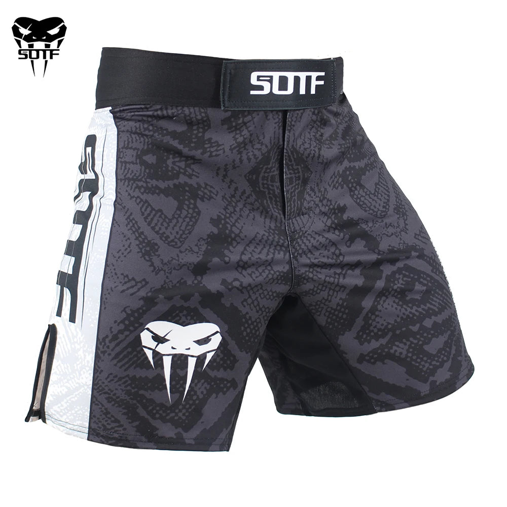 MMA Boxing Shorts - SOTF Snake Scale Muay Thai Kickboxing Shorts - ZOOMNSTORE