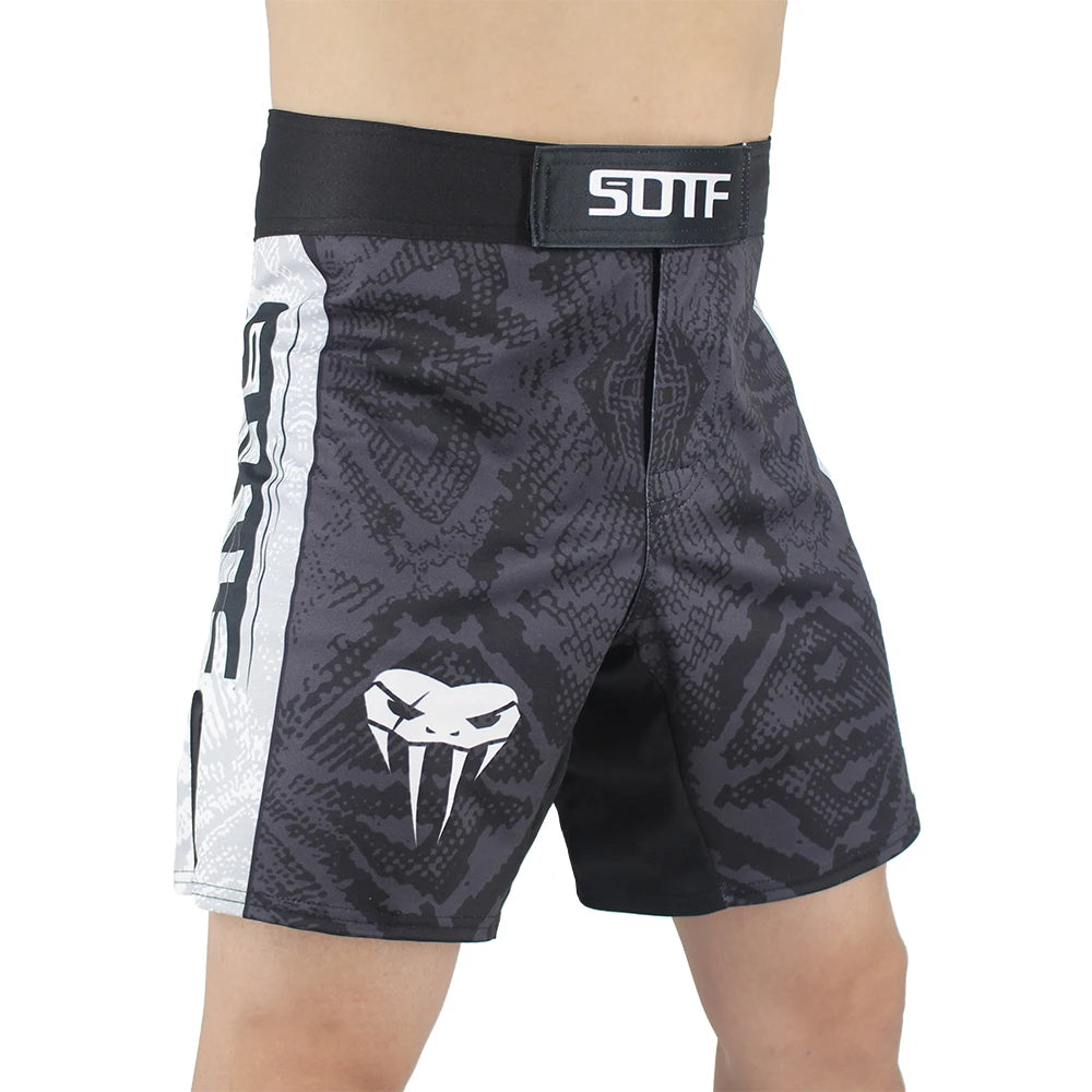 MMA Boxing Shorts - SOTF Snake Scale Muay Thai Kickboxing Shorts - ZOOMNSTORE