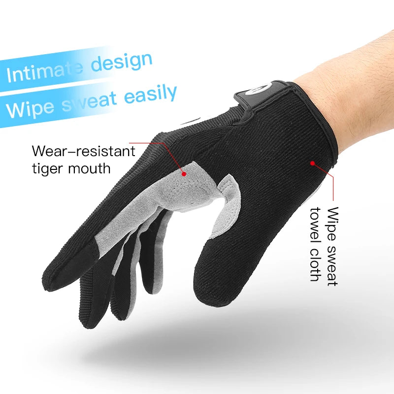 MTB Cycling Gloves - Winter Long Finger Non Slip Shock Proof Breathable Cotton - ZOOMNSTORE