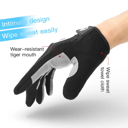 MTB Cycling Gloves - Winter Long Finger Non Slip Shock Proof Breathable Cotton - ZOOMNSTORE