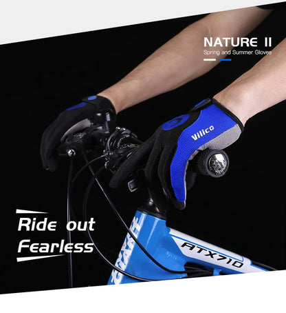 MTB Cycling Gloves - Winter Long Finger Non Slip Shock Proof Breathable Cotton - ZOOMNSTORE