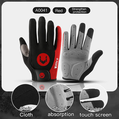 MTB Cycling Gloves - Winter Long Finger Non Slip Shock Proof Breathable Cotton - ZOOMNSTORE