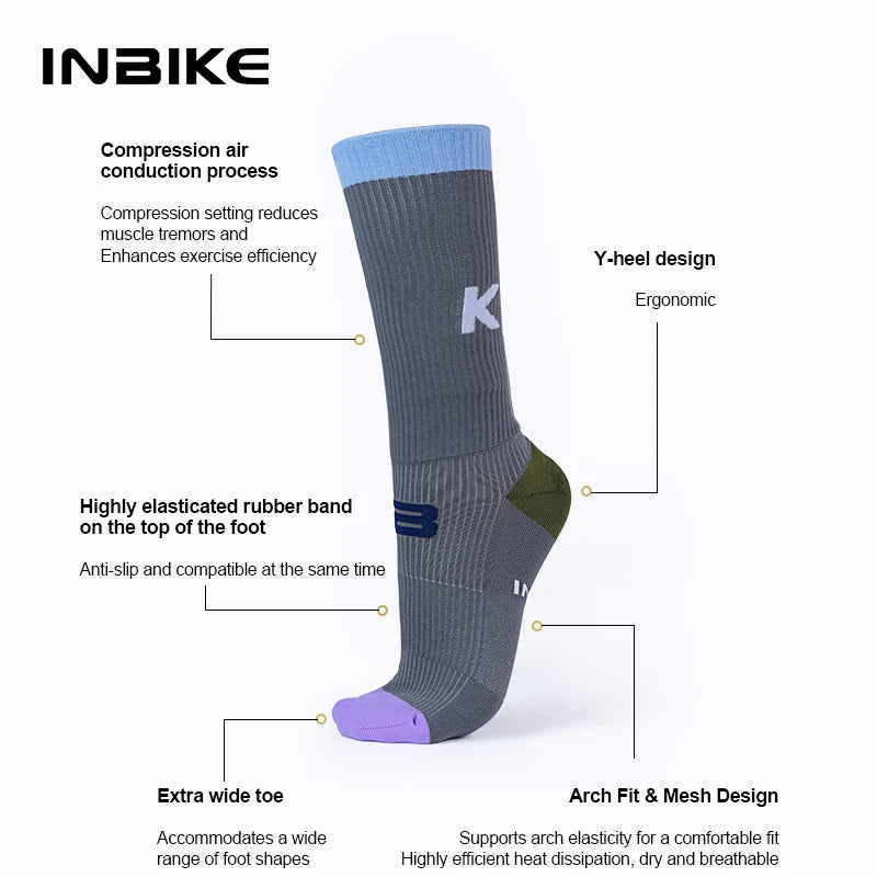 MTB Cycling Socks | Professional Compression Stockings for Men - Comfortable, Moisture Wicking - ZOOMNSTORE