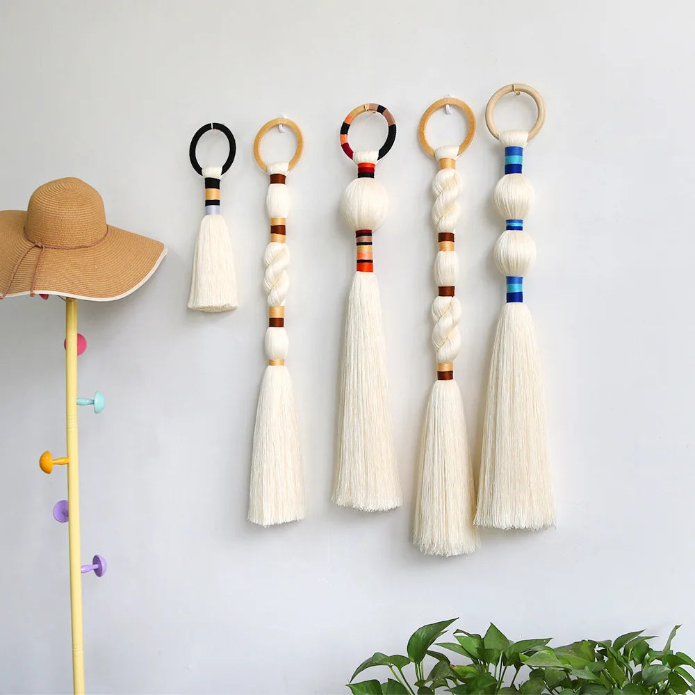 Handmade Macrame Wall Hanging Tapestry - Unique Woven Home Decor Accent - ZOOMNSTORE