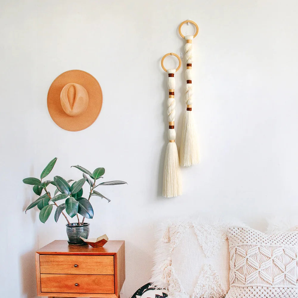 Handmade Macrame Wall Hanging Tapestry - Unique Woven Home Decor Accent - ZOOMNSTORE