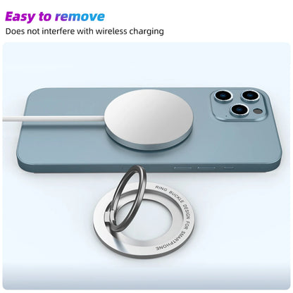 Cellphone Magnetic Holder for Magsafe Mobile Phone Folding Metal Stand Strong Magnet Bracket for iPhone 16 15 14 pro/plus Xiaomi - ZOOMNSTORE
