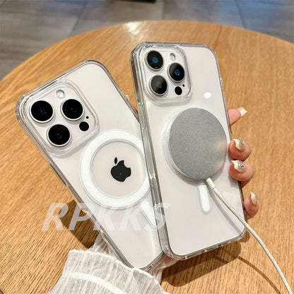 MagSafe Compatible Crystal HD Case for iPhone 11-16 Pro Max XR X S 7 8 Plus - ZOOMNSTORE
