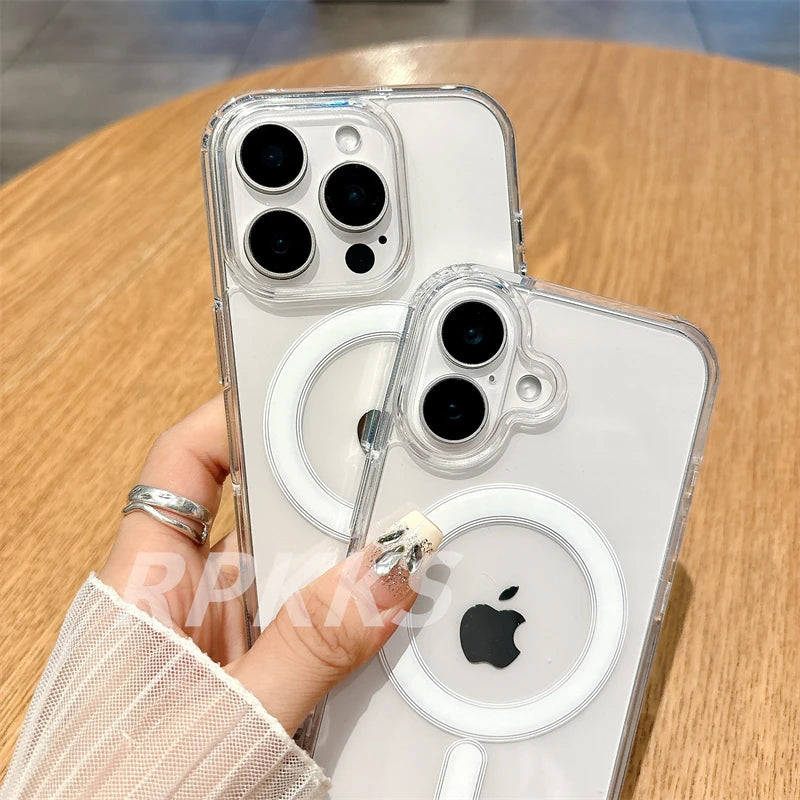 MagSafe Compatible Crystal HD Case for iPhone 11-16 Pro Max XR X S 7 8 Plus - ZOOMNSTORE