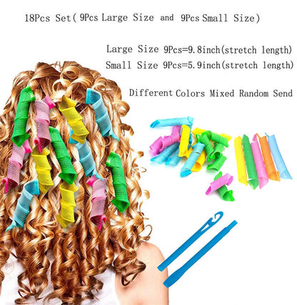 Magic Hair Curler 18Pcs Set - Wave Formers & Bendy Hair Rollers for DIY Styling - ZOOMNSTORE