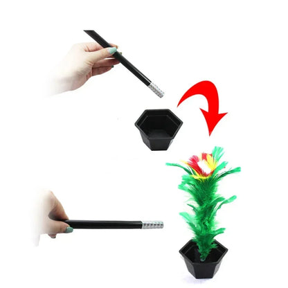 1 Set Magic Wand To Flower Magic Trick Easy Vanishing Magic Tricks Toys for Adults Kids Show Prop for Boy Toy for Children - ZOOMNSTORE