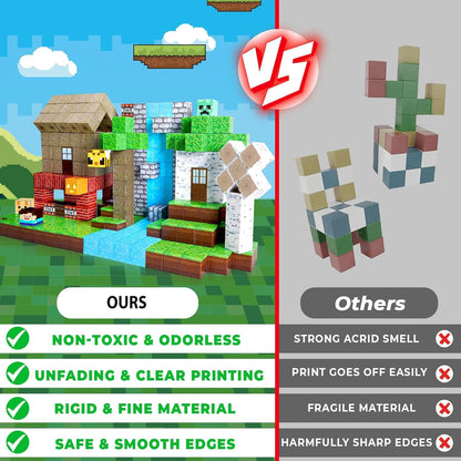 Magnetic Building Blocks STEM Construction Set - Creative Magnet Toy for Kids - ZOOMNSTORE