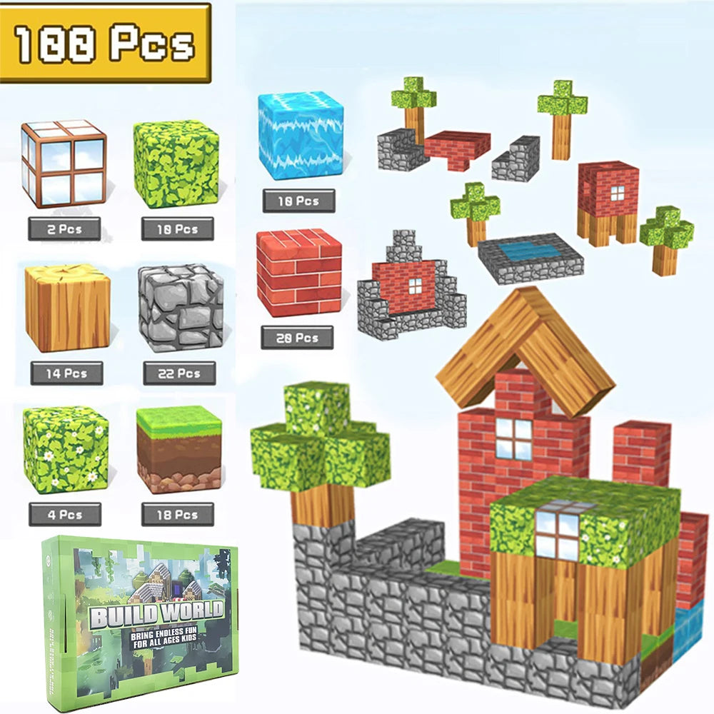 Magnetic Building Blocks STEM Construction Set - Creative Magnet Toy for Kids - ZOOMNSTORE
