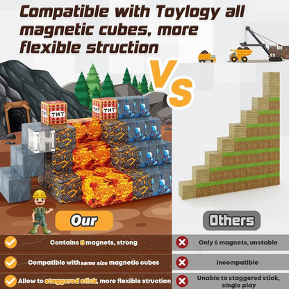 Magnetic Building Blocks | STEM Sensory Toys & Creative Magnet Cube Set for Kids - ZOOMNSTORE