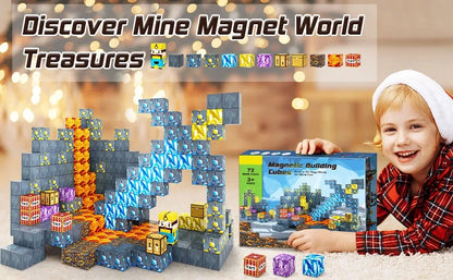 Magnetic Building Blocks | STEM Sensory Toys & Creative Magnet Cube Set for Kids - ZOOMNSTORE