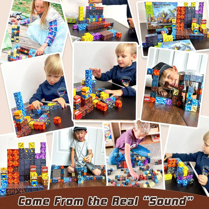 Magnetic Building Blocks | STEM Sensory Toys & Creative Magnet Cube Set for Kids - ZOOMNSTORE