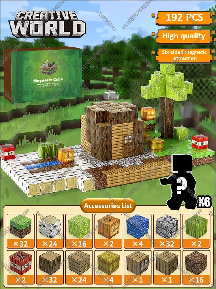 Magnetic Building Blocks | STEM Sensory Toys & Creative Magnet Cube Set for Kids - ZOOMNSTORE