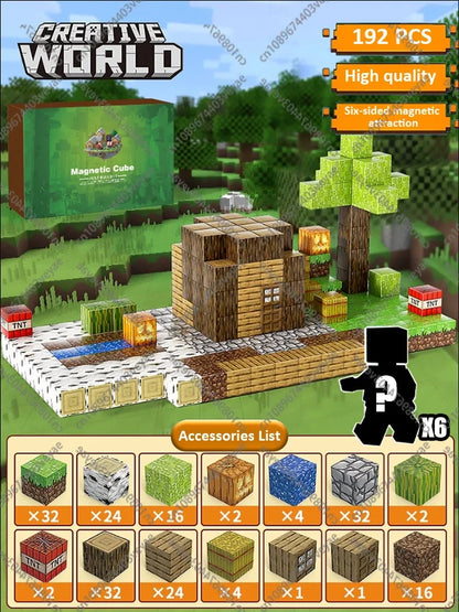 Magnetic Building Blocks | STEM Sensory Toys & Creative Magnet Cube Set for Kids - ZOOMNSTORE