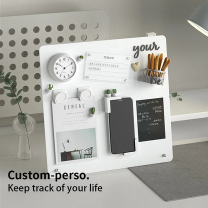 Magnetic Bulletin Board – Double Sided Aluminum Frame Tabletop Magnetic Message Board - ZOOMNSTORE