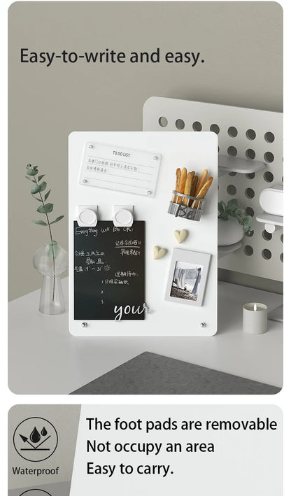 Magnetic Bulletin Board – Double Sided Aluminum Frame Tabletop Magnetic Message Board - ZOOMNSTORE