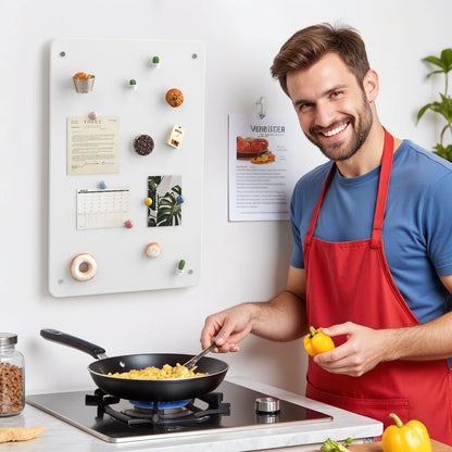 Magnetic Bulletin Board - Durable Metal Wall Board with Aluminum Frame for Home Display - ZOOMNSTORE