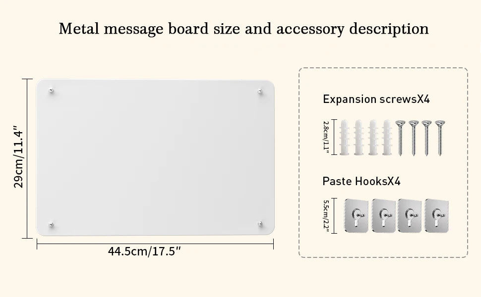 Magnetic Bulletin Board - Durable Metal Wall Board with Aluminum Frame for Home Display - ZOOMNSTORE