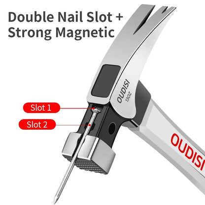Magnetic Claw Hammer - Multifunctional Shockproof Steel Hand Tool for Woodworking - ZOOMNSTORE