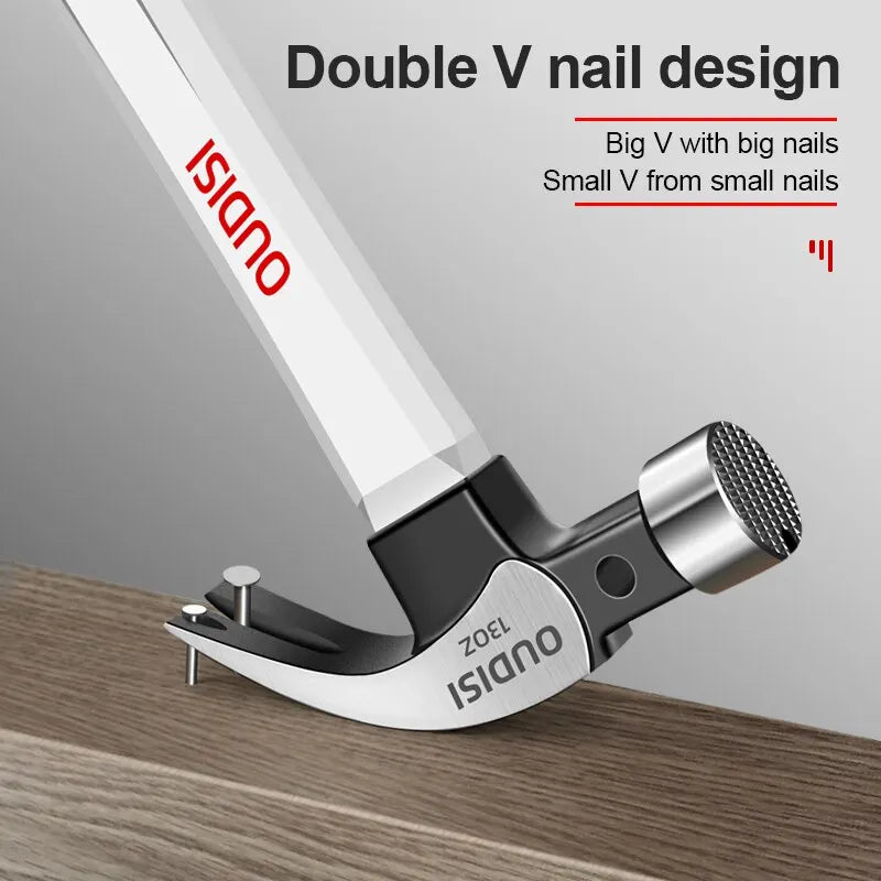 Magnetic Claw Hammer - Multifunctional Shockproof Steel Hand Tool for Woodworking - ZOOMNSTORE
