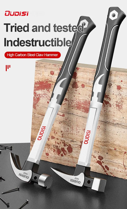 Magnetic Claw Hammer - Multifunctional Shockproof Steel Hand Tool for Woodworking - ZOOMNSTORE